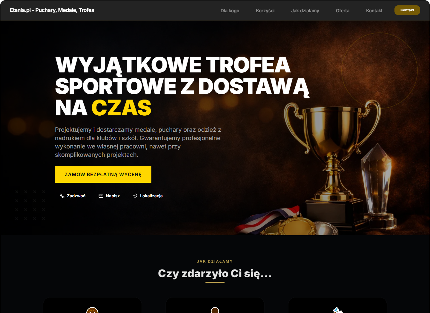 Widok desktop strony Etania.pl