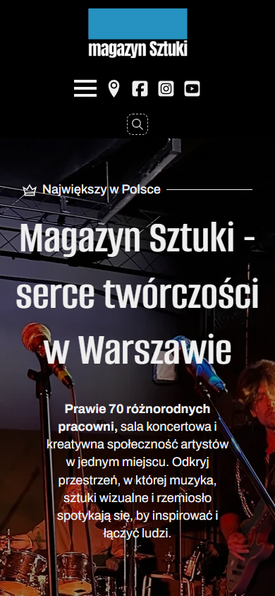 Widok mobilny strony Magazyn Sztuki